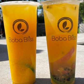 Boba Bliss - Mango Dream and Tropical Passion Tea - Bubble Tea Near Me - Mountain View, California Boba Bliss - Mango Dream and Tropical Passion Tea - Bubble Tea Near Me - Mountain View, California