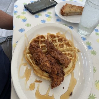 Big Bad Breakfast - Memphis - Chicken and Waffles- they should say it's strips and not whole pieces of chicken. - New American Near Me - Memphis, Tennessee Big Bad Breakfast - Memphis - Chicken and Waffles- they should say it's strips and not whole pieces of chicken. - New American Near Me - Memphis, Tennessee