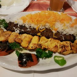 Restaurant Shiraz - Marinated grilled lamb and chicken skewers