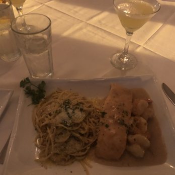 Trattoria Alberto - Salmon with a side of shrimp in a spicy white sauce; sidenote: the pineapple martinis were phenomenal - Italian Near Me - Washington, DC, District of Columbia Trattoria Alberto - Salmon with a side of shrimp in a spicy white sauce; sidenote: the pineapple martinis were phenomenal - Italian Near Me - Washington, DC, District of Columbia