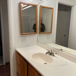 A before picture of the sink