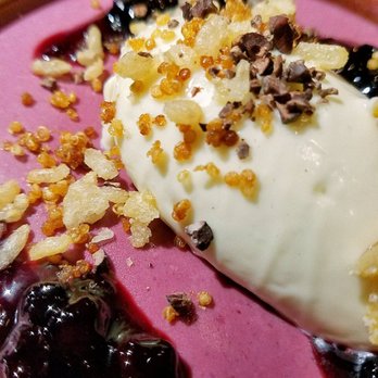 Nopa - March, 2017. Huckleberry Buttermilk Panna Cotta. - New American Near Me - San Francisco, California Nopa - March, 2017. Huckleberry Buttermilk Panna Cotta. - New American Near Me - San Francisco, California