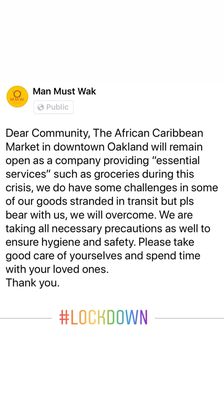 African Caribbean Food Market - Man Must Wak by null