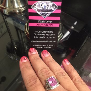 Diamond Nail Salon - Pink tips, faded midway & then added rose gold sparkles #Love - Nail Salons Near Me - Wailuku, Hawaii Diamond Nail Salon - Pink tips, faded midway & then added rose gold sparkles #Love - Nail Salons Near Me - Wailuku, Hawaii