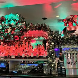 View of the holiday Gremlin's from the bar top View of the holiday Gremlin's from the bar top