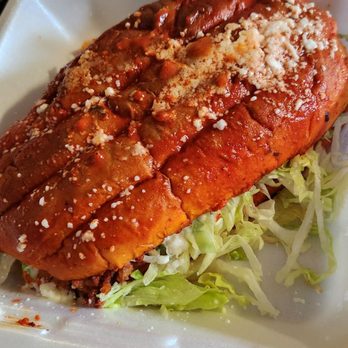 El Huarache De Doña Chela - Pambazo chorizo with papa - Breakfast & Brunch Near Me - El Monte, California El Huarache De Doña Chela - Pambazo chorizo with papa - Breakfast & Brunch Near Me - El Monte, California