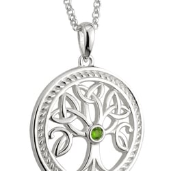 Bridie's Irish Faire - "Tree of life" sterling silver with peridot pendant is Bridie's #1 selling pendant - earrings to match!