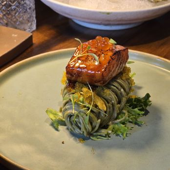 Okini Restaurant & Bar - Salmon Soba - Japanese Near Me - Vancouver, British Columbia Okini Restaurant & Bar - Salmon Soba - Japanese Near Me - Vancouver, British Columbia