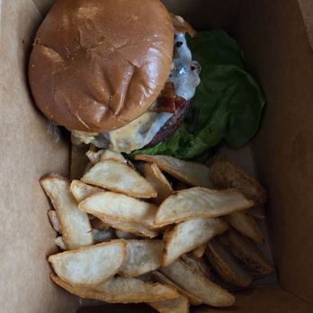 Crossroads Kitchen & Bar - Crossroads Burger with bacon and fries. - Bars Near Me - Middleton, Massachusetts Crossroads Kitchen & Bar - Crossroads Burger with bacon and fries. - Bars Near Me - Middleton, Massachusetts