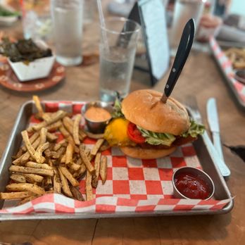 Magnolia & May - Burger and fries-Tuesday happy hour special - Bars Near Me - Memphis, Tennessee Magnolia & May - Burger and fries-Tuesday happy hour special - Bars Near Me - Memphis, Tennessee