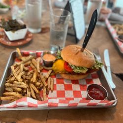 Magnolia & May - Burger and fries-Tuesday happy hour special