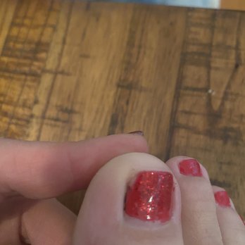 Oscar Nails & Spa - Haphazard painting, previous color still there (black), new color not even covering the entire nail - Nail Salons Near Me - San Angelo, Texas Oscar Nails & Spa - Haphazard painting, previous color still there (black), new color not even covering the entire nail - Nail Salons Near Me - San Angelo, Texas