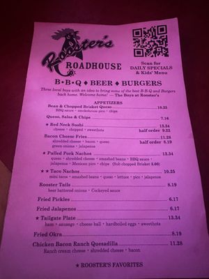 Menu photo 7 Rooster's Roadhouse Denton, TX Menu photo 7 Rooster's Roadhouse Denton, TX