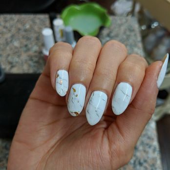 Victoria's Salon - Anna's marble nails for me! With a touch of gold! - Nail Salons Near Me - San Leandro, California Victoria's Salon - Anna's marble nails for me! With a touch of gold! - Nail Salons Near Me - San Leandro, California