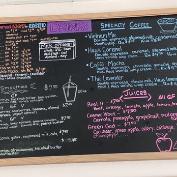 Haus Cafe - menu - Coffee & Tea Near Me - Fair Lawn, New Jersey