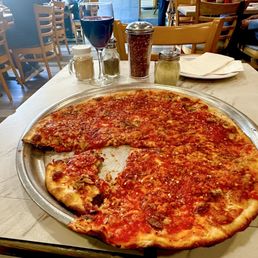 Thin crust, anchovy and mushroom. Thin crust, anchovy and mushroom.