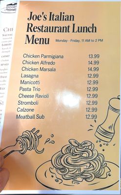 Menu photo 4 Joe's Italian Restaurant Taylor, TX Menu photo 4 Joe's Italian Restaurant Taylor, TX