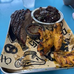 Brisket, Grilled chicken, Burnt Ends Brisket, Grilled chicken, Burnt Ends