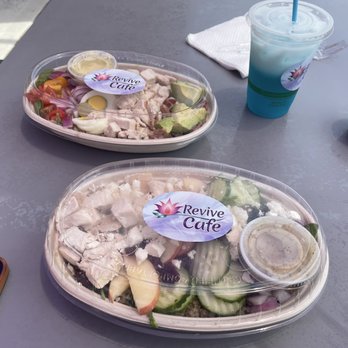 Revive Cafe - two plates of food on a table - Juice Bars & Smoothies Near Me - East Moline, Illinois