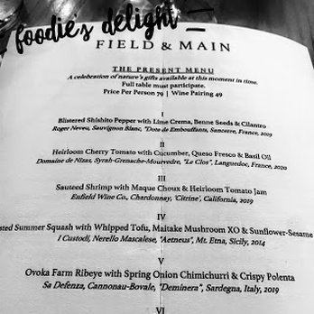 Field & Main Restaurant - Six-course dinner & wine tasting is scrumptious! - Seafood Near Me - Marshall, Virginia Field & Main Restaurant - Six-course dinner & wine tasting is scrumptious! - Seafood Near Me - Marshall, Virginia