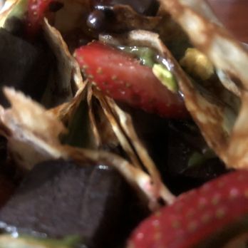 T-Swirl Crepe - Matcha Chocolate Truffle w/ pearls  Two thumbs up - Desserts Near Me - Bayside, New York