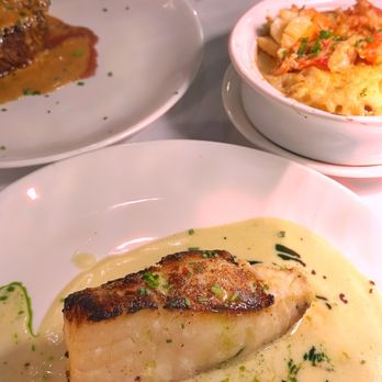Reserve Steakhouse - Caramelized Miso Sea Bass with Beurre Blanc & Wasabi Shiso Oil - Steakhouses Near Me - Buffalo, New York Reserve Steakhouse - Caramelized Miso Sea Bass with Beurre Blanc & Wasabi Shiso Oil - Steakhouses Near Me - Buffalo, New York