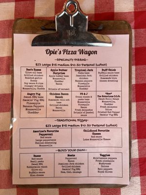 Menu photo 1 Opie's Pizza Wagon Johnson City, TN Menu photo 1 Opie's Pizza Wagon Johnson City, TN