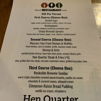 Hen Quarter - Black restaurant week menu - Southern Near Me - Alexandria, Virginia Hen Quarter - Black restaurant week menu - Southern Near Me - Alexandria, Virginia