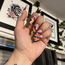 Nail Tek II - Rainbow nails by my favorite, Vu