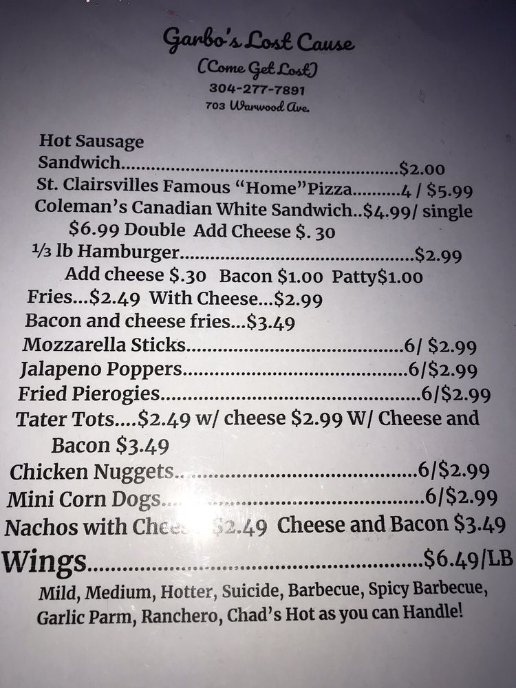 Food from Garbo’s Lost Cause