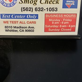Tony's Smog Check - Smog Check Stations Near Me - Whittier, California Tony's Smog Check - Smog Check Stations Near Me - Whittier, California