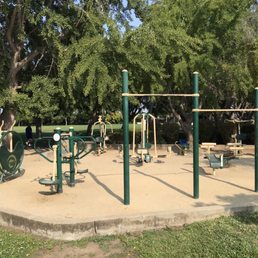 Sports ground with pull up bars