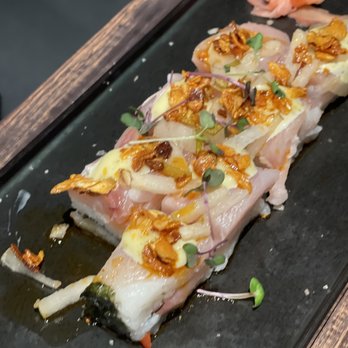 Modita - Hamachi Sushi Roll. Another dish perfect for sharing. Creamy texture, and better without soy sauce. - Sushi Bars Near Me - Indianapolis, Indiana