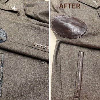 Viktoria Stass - Fabric jacket with a worn-out pocket and elbow part gets a fresh look. call us (212) 564-8115 - Leather Goods Near Me - New York, New York Viktoria Stass - Fabric jacket with a worn-out pocket and elbow part gets a fresh look. call us (212) 564-8115 - Leather Goods Near Me - New York, New York