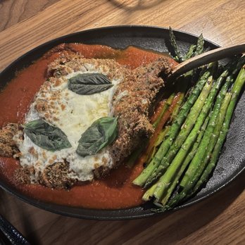 Adelina - Veal Parmesan (we subbed crispy potatoes for asparagus) - Italian Near Me - Detroit, Michigan