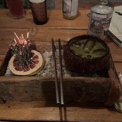 Laylo - Kratom drink served with smoldering sage (to cleanse you of your sins)