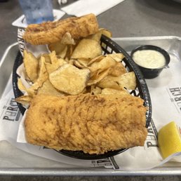 Dinner at The Porch. This is the Fish and Chips. Dinner at The Porch. This is the Fish and Chips.