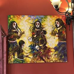 Harambe Restaurant - Many paintings inside.