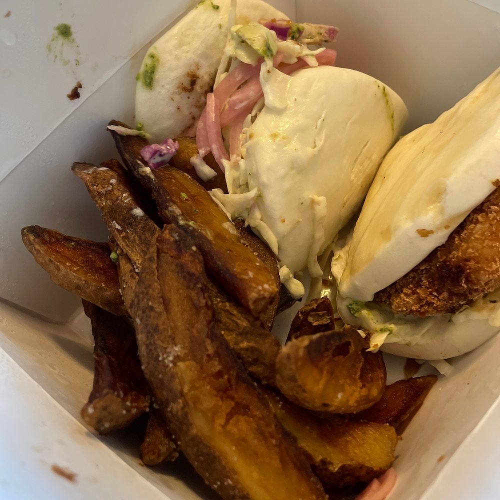 (Nevermind the mess! That was me) Tofu and Chicken bao