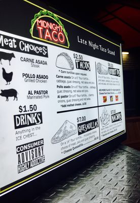 Menu photo 2 Midnight Taco Gilbert, AZ