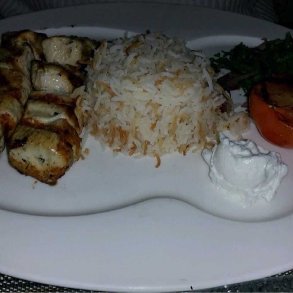 Mejana - SHISH TAOUK Grilled marinated chicken kebob, lebanese rice sumac,onion & garlic. - Mediterranean Near Me - Arlington, Virginia Mejana - SHISH TAOUK Grilled marinated chicken kebob, lebanese rice sumac,onion & garlic. - Mediterranean Near Me - Arlington, Virginia