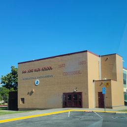 Exterior outside entrance of San Jose High School - May 2024 - San Jose, California Exterior outside entrance of San Jose High School - May 2024 - San Jose, California