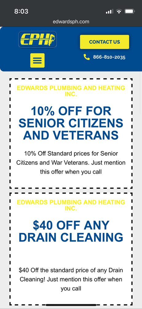 Slide of Edwards Plumbing & Heating
