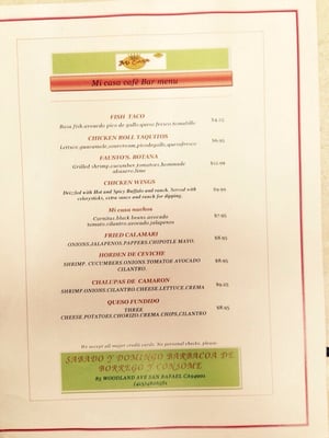 Menu photo 8 Mi Casa Cafe San Rafael, CA