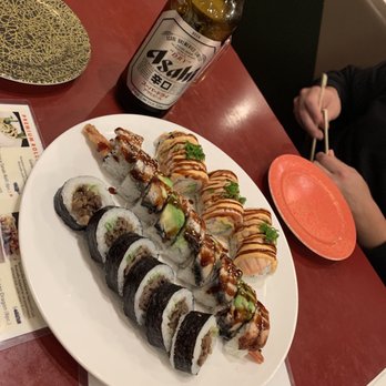 Sakanaya - Front to back: bulgogi roll, green dragon, and seared salmon roll. Yum! - Sushi Bars Near Me - Vancouver, Washington Sakanaya - Front to back: bulgogi roll, green dragon, and seared salmon roll. Yum! - Sushi Bars Near Me - Vancouver, Washington