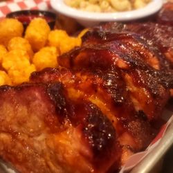 Old Possum Brewing - 1/2 rack of babyback ribs. Nice smoke flavor without being to soft. Some pull from the bones is nice for texture.