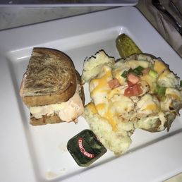 Half turkey reuben and "half" chicken spud...Good Grub Half turkey reuben and "half" chicken spud...Good Grub