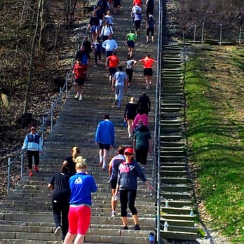 Swallow Cliff Woods - Tons of people working the stairs - Hiking Near Me - Palos Hills, Illinois Swallow Cliff Woods - Tons of people working the stairs - Hiking Near Me - Palos Hills, Illinois