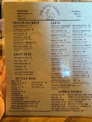 Menu photo 6 Gypsy Rabbit Temple, GA
