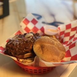 Highway Bar & Grill - Red chili burger that will not the hangry out of anyone..